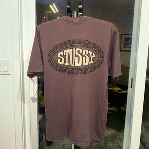 Stussy Chocolate Brown Short Sleeve Tee size M